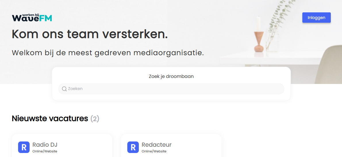 WerkenBij Wave Media Groep is live, kom ons team versterken!